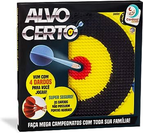 Jogo Alvo Certo 4 Dardos Sem Pontas Cardoso Toys