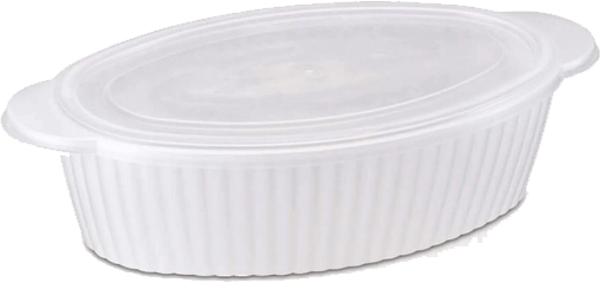 Travessa Oval Canelada M 1,25 Litros Nitron