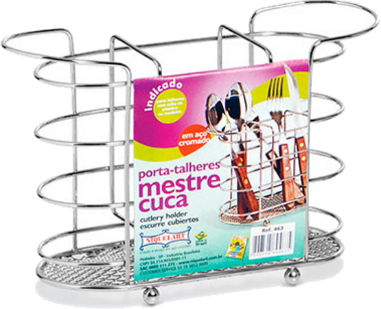Porta Talheres Mestre Cuca Cromo Niquelart