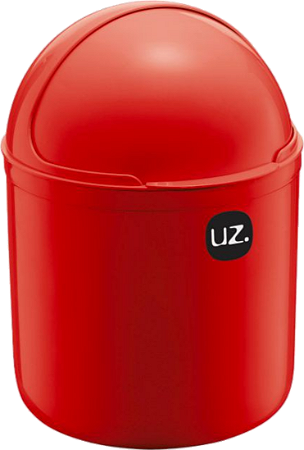 Lixeira de Pia Plástica 4 Litros Vermelho Uz
