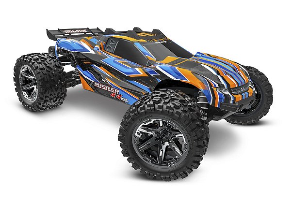 TRAXXAS RUSTLER VXL 4X4 BRUSHLESS HD 67376-4-LARANJA