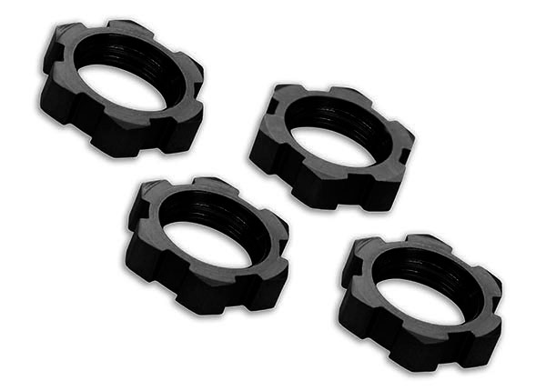 WHEEL NUTS 17MM SERRATED BLACK