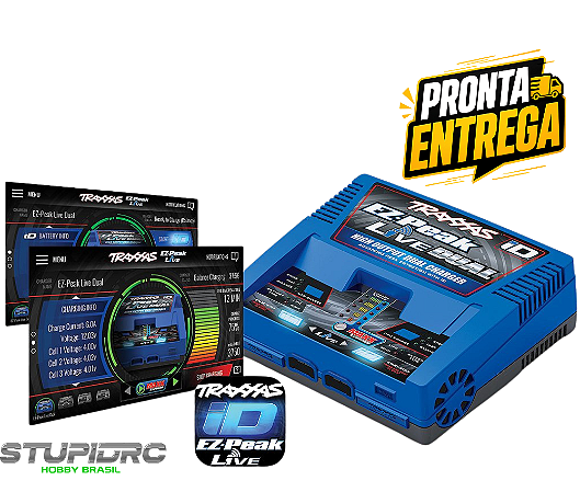 CARREGADOR TRAXXAS EZ-PEAK LIVE DUAL 4S 26 AMPERES - StupidRC