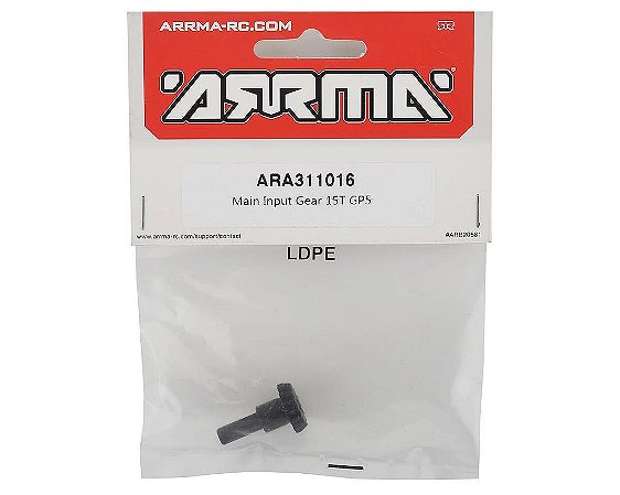 ARRMA ENGRENAGEM DE ENTRADA PRINCIPAL FELONY / LIMITLESS V2 - 6S GP5 (15 DENTES) – PEÇA ORIGINAL