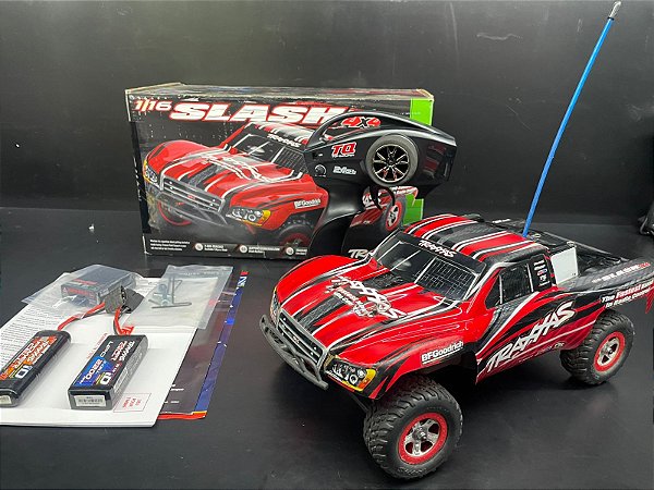 Traxxas Mini Slash 1/16 4x4 RTR - 70054-8-RED - SEMI NOVO