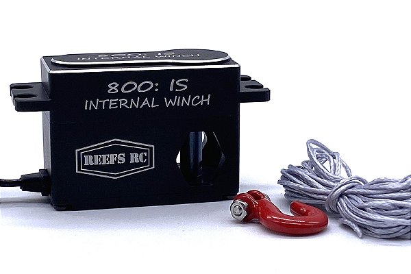 800 IS Servo brushless de perfil baixo, alto torque e alta velocidade com carretel interno e controlador de guincho integrado.
