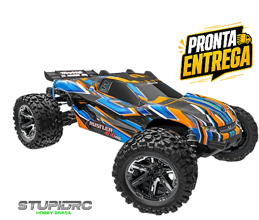 TRAXXAS RUSTLER 4X4 VXL -LARANJA