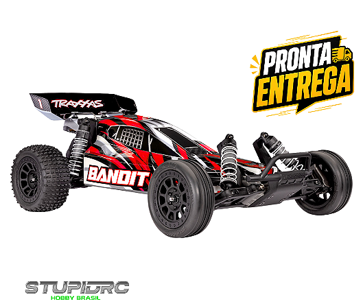 TRAXXAS BANDIT XL-5 COM BATERIA - VERMELHO