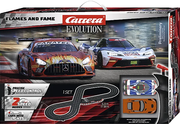 Pista Elétrica Carrera EVOLUTION Flames and Fame 5,3 m