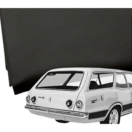 Forração de teto Caravan preto liso padrão gm chevrolet
