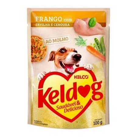 Ração Úmida Keldog Frango Com Ervilha e Cenoura 100 g