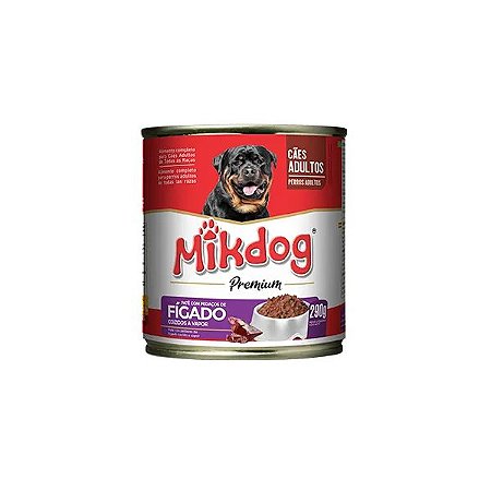 Ração úmida Mikdog Fígado Lata 290g