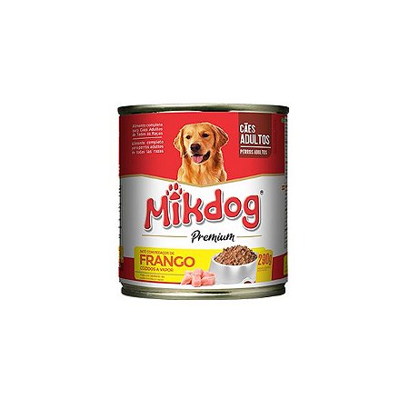 Ração úmida Mikdog Frango Lata 290g