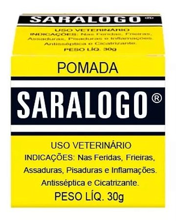 Saralogo Pomada Cicatrizante Antisséptica 30g Cães Gatos