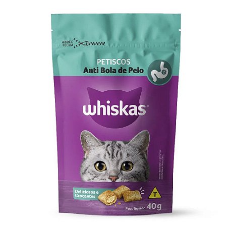 Petisco Whiskas Temptations Anti Bola de Pelo Gatos Adultos 40g