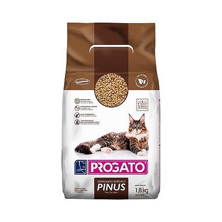 Granulado Higiênico Progato para Gatos Pinus 1,8KG