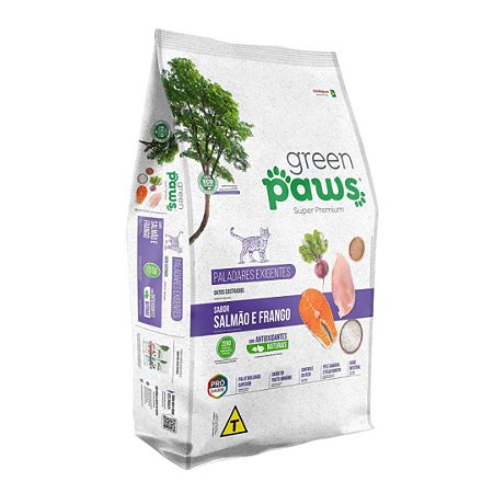 Ração Green Paws Gatos Castrados Paladares Exigentes Salmão e Frango – 10,1kg