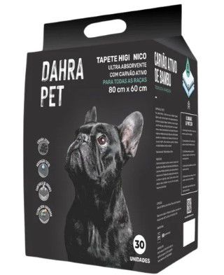 Tapete Higiênico Dahra Pet Carvão Ativado com 30un