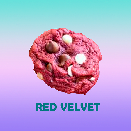 Cookies sabor Red Velvet - Morango