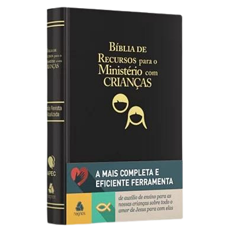 Bíblia De Recursos Para O Ministério Infantil I Apec I Capa Luxo Preta