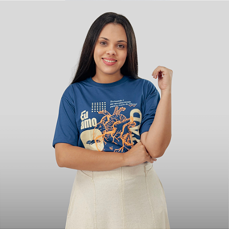 Camiseta Gola Careca Unissex – "Eu Amo a BIBLIA"