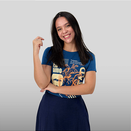 Camiseta Vest Long Feminina – "Eu Amo a BIBLIA"