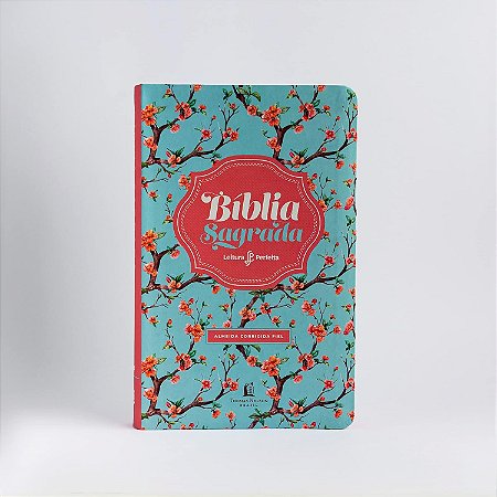 Bíblia ACF, Capa flexível, Floral, Leitura Perfeita
