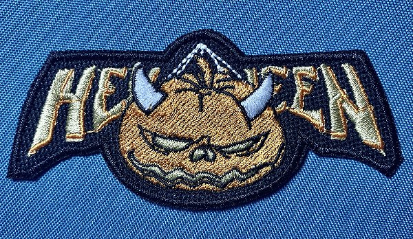 Helloween Cabeça patch bordado termocolante