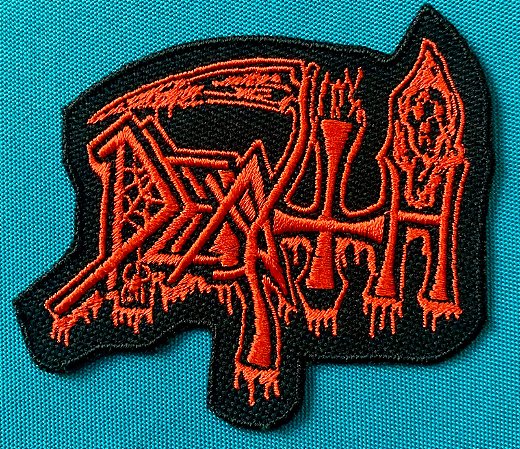 Death patch bordado termocolante Vermelho / Branco