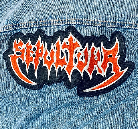 Sepultura - Patch Costas (30 cm). Bordado e termocolante