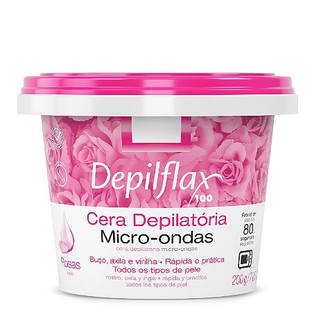 CERA MICROONDAS DEPILFLAX ROSAS 200G
