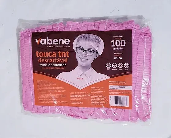TOUCA ROSA DESCARTÁVEL TNT 100und