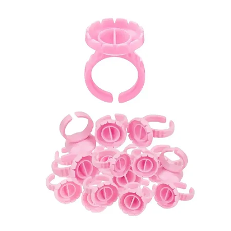 ANEL BATOQUE P/COLA FORMATO FLOR  ROSA - 100UN