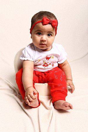Conjunto Bebê Menina Coelhinha: Body e Calça Mijão