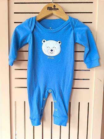 Macacão Bebê Menino Pilly Baby: Bordado Frontal