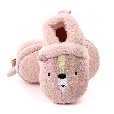 Pantufa sapatinho em tecido bixinhos