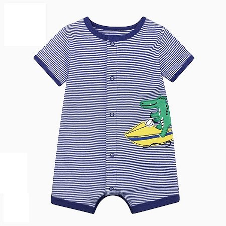 Macacão Romper Bebê em Algodão para o Verão