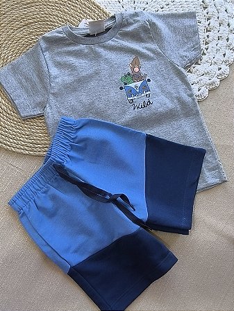 Conjunto Menino Kombi Wild: Camiseta e Bermuda