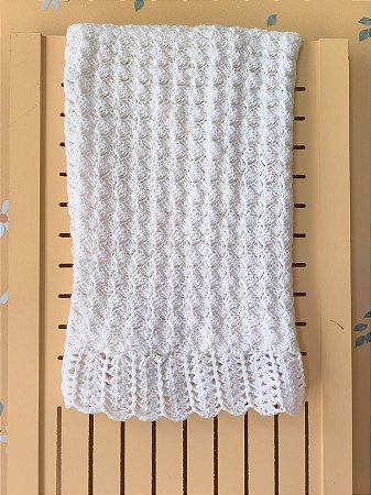 MANTA EM TRICÔ ARTESANAL FEITA À MÃO