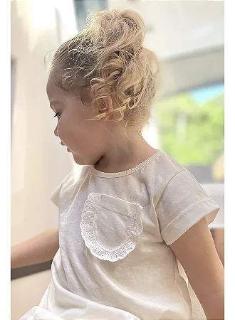 Bata Infantil Menina com Bolso em Renda Laise
