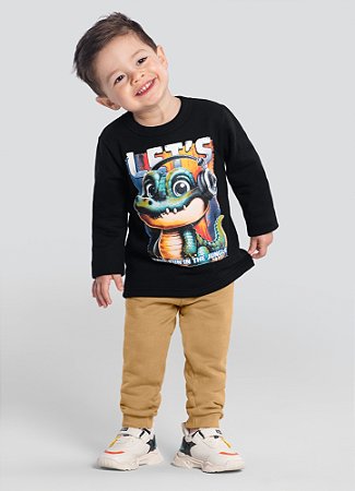 Conjunto Infantil de Moletom Dinossauro - Conforto e Diversão