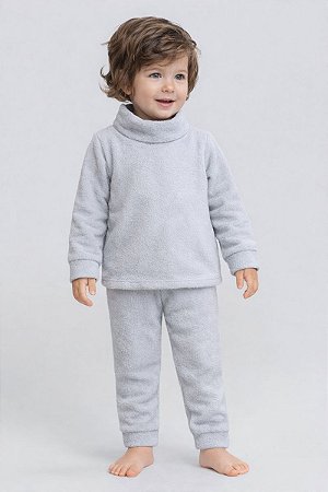 Conjunto Infantil Blusão Gola Alta e Calça Bouclê Glacê