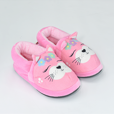 Pantufa para Bebê - Gato Rosa