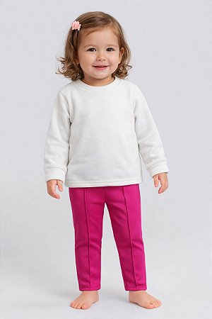 Legging Malha Soft Peluciada com Nervura – Quentinha e Confortável