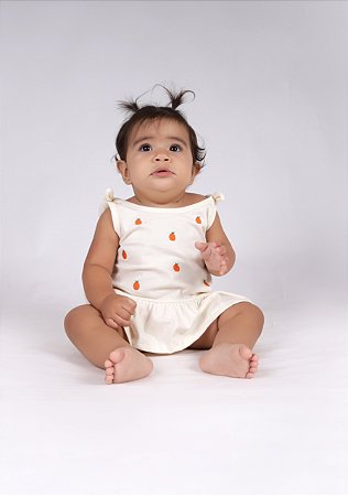 Conjunto Bebê Batinha e Tapa Fralda Frutinhas