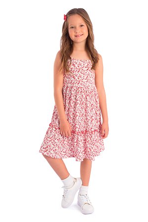 Vestido Infantil de Alcinha com Estampa Floral