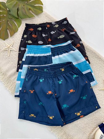 Bermuda Infantil de Tactel Premium: Estampa Marinha
