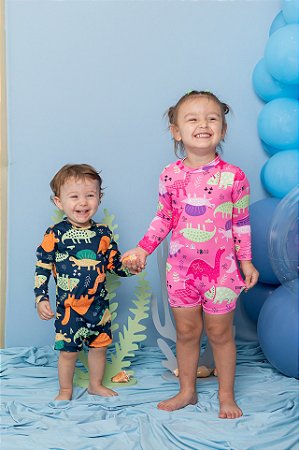 Macaquinho Infantil em Malha UV Estampada