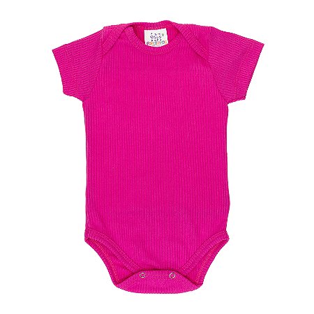 Body Bebê Manga Curta Canelado Light