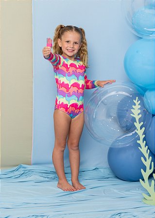 Maiô Infantil em Malha UV Estampado